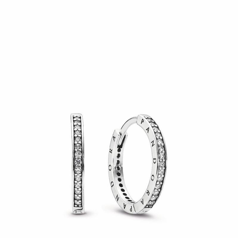 Pandora Signature Hoop Earrings Silver Egypt XA3702695